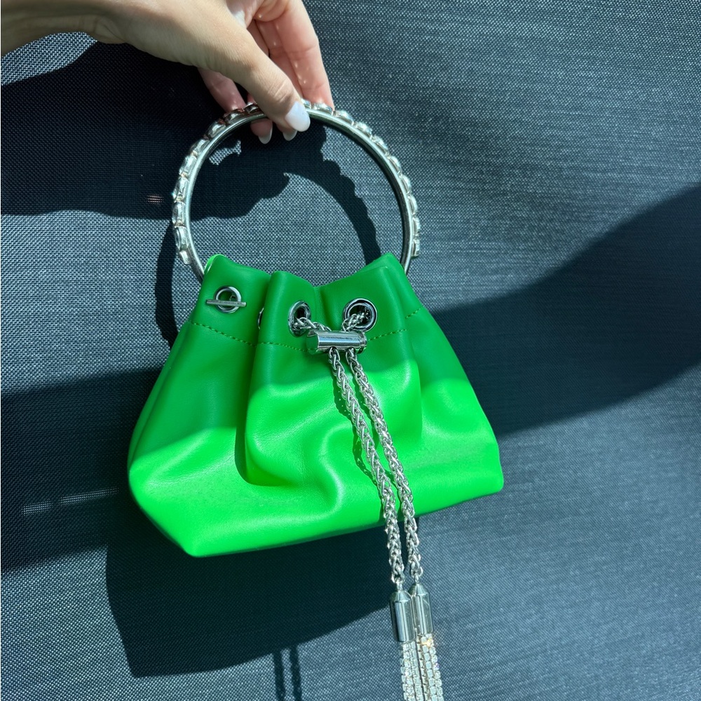 Green basket purse